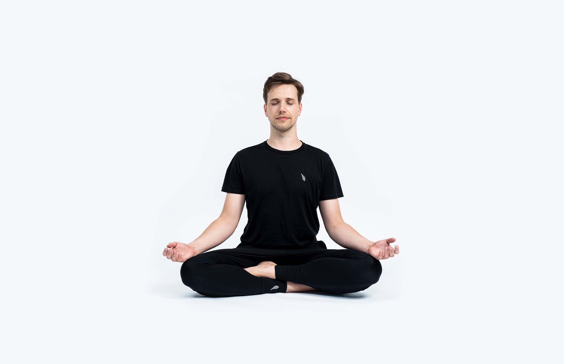 A person sitting in meditation