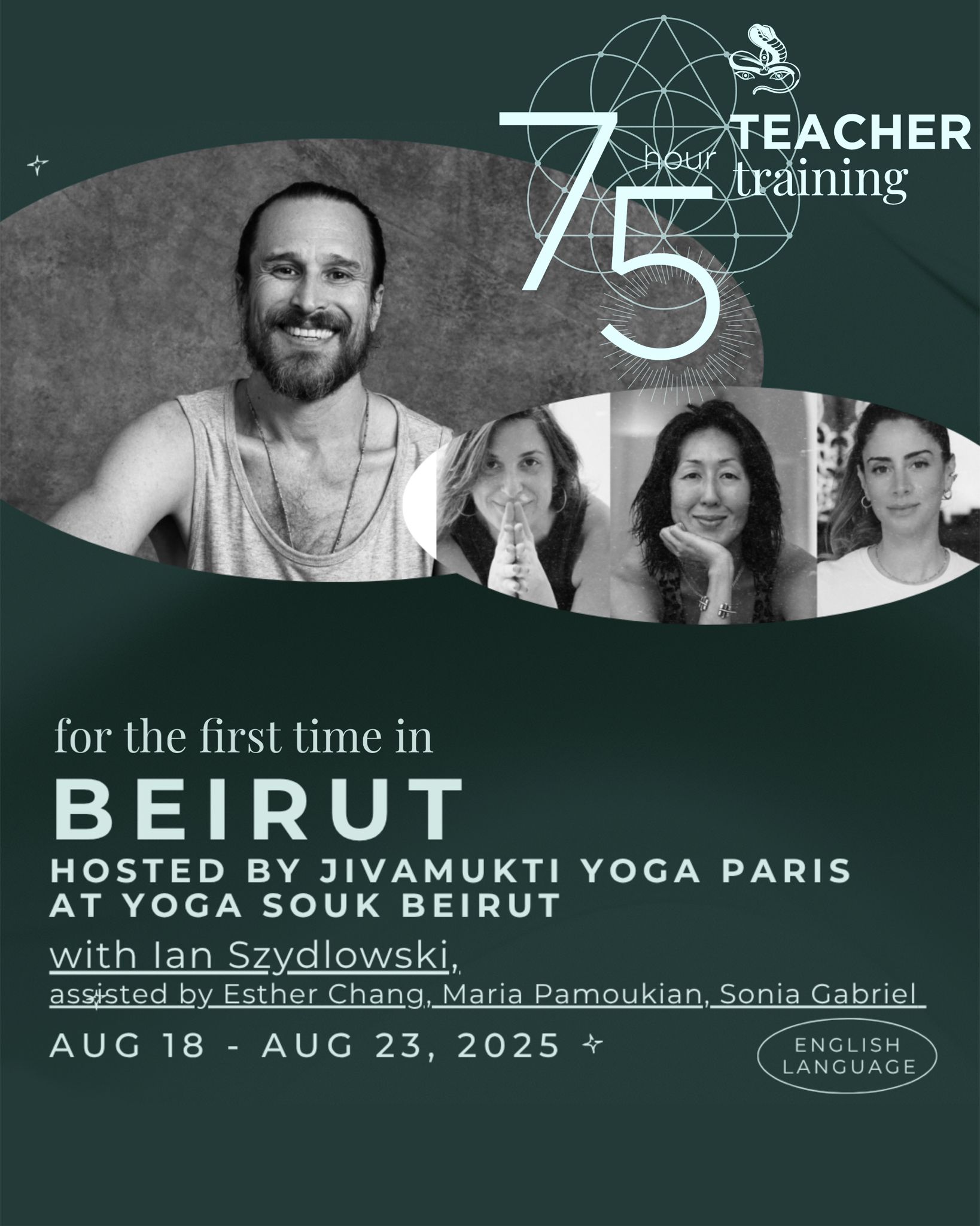 75HR TT in English. Paris, France August 2025. lan Szydlowski, assisted by Esther Chang, Maria Pamoukian, Sonia Gabriel